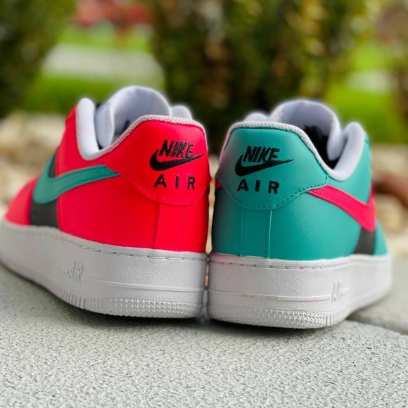 Nike Air Force 1 Custom Shoes Low South Beach Miami Vice Pink Teal Black White main image 8